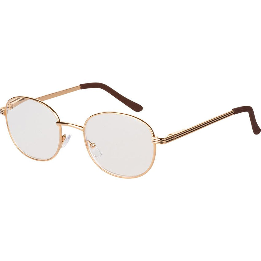 Reading Glasses for Men and Women - Drew Gold Round Readers 4122 ...