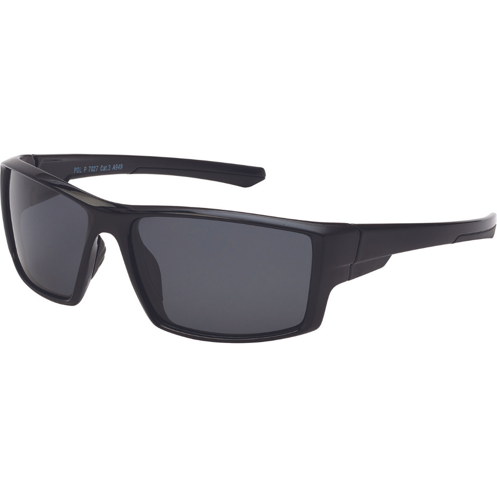 Steve Rectangular Sunglasses (Men) - Matt Black Smoke – Black Ice